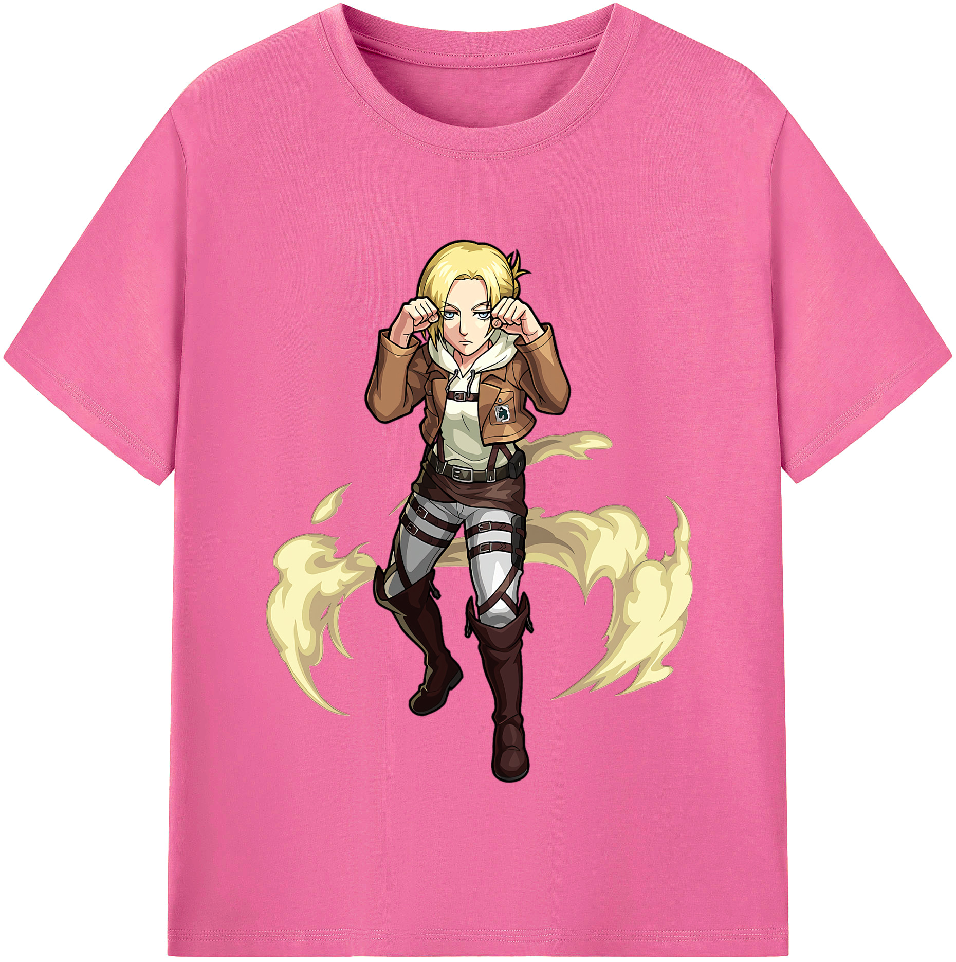 （画像用） 進撃の巨人 アニ・レオンハート Attack on Titan Annie Leonhart レディースカジュアルプリントTシャツ（綿100％）
